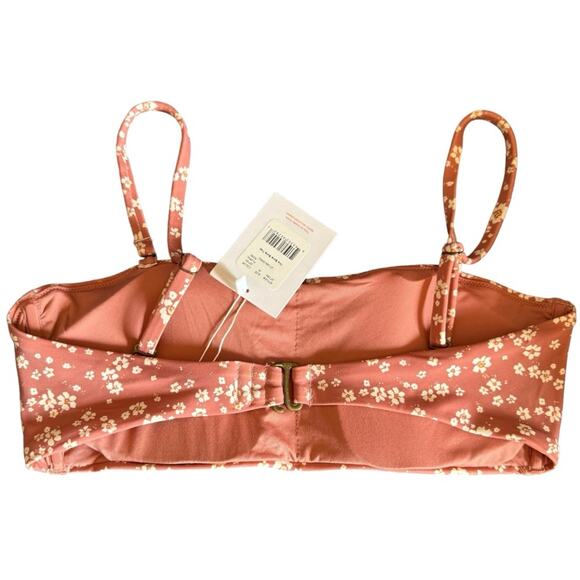 Andie Swim The Bora Bora Convertible Bikini Top In Ditzy Floral Rose Size M NEW - Picture 3 of 14